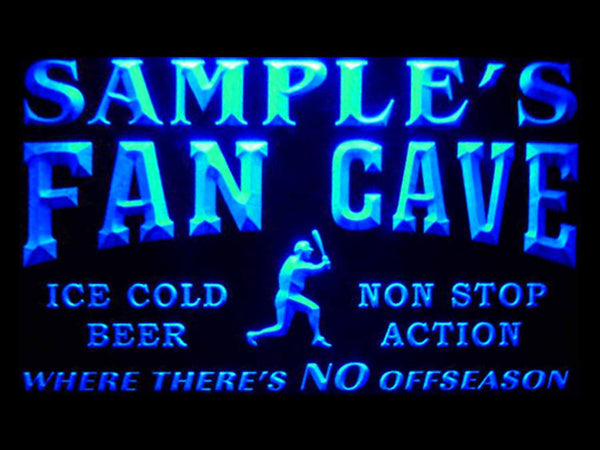 ADVPRO Name Personalized Custom Baseball Fan Cave Man Room Bar Beer Neon Sign st4-tc-tm - Blue