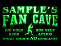 ADVPRO Name Personalized Custom Baseball Fan Cave Man Room Bar Beer Neon Sign st4-tc-tm - Green