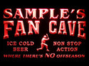 ADVPRO Name Personalized Custom Baseball Fan Cave Man Room Bar Beer Neon Sign st4-tc-tm - Red