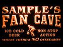 ADVPRO Name Personalized Custom Basketball Fan Cave Man Room Bar Beer Neon Sign st4-td-tm - Orange