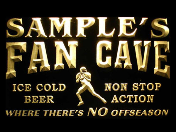 ADVPRO Name Personalized Custom Football Fan Cave Bar Beer Neon Sign st4-te-tm - Yellow