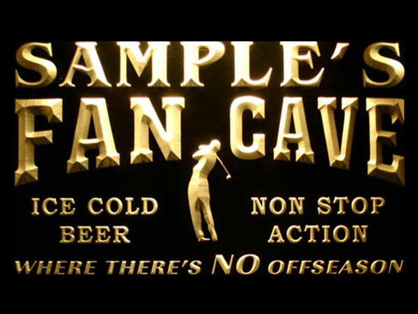 ADVPRO Name Personalized Custom Golf Fan Cave Man Room Bar Beer Neon Light Sign st4-tf-tm - Yellow