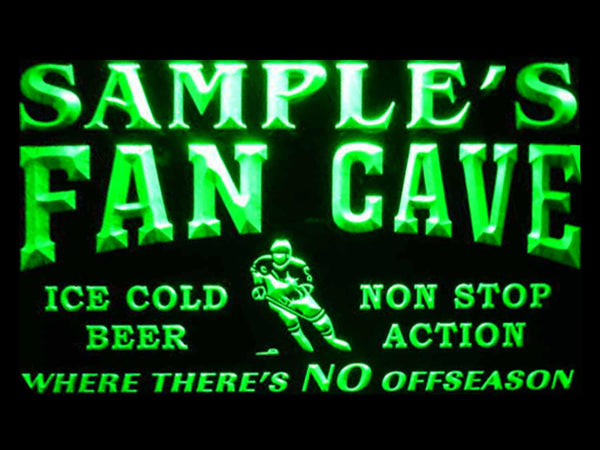 ADVPRO Name Personalized Custom Hockey Fan Cave Bar Beer Neon Sign st4-tg-tm - Green