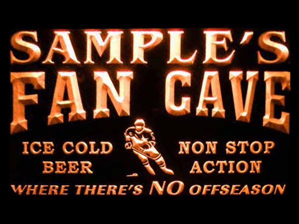 ADVPRO Name Personalized Custom Hockey Fan Cave Bar Beer Neon Sign st4-tg-tm - Orange