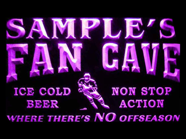 ADVPRO Name Personalized Custom Hockey Fan Cave Bar Beer Neon Sign st4-tg-tm - Purple