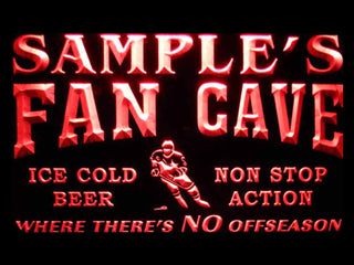 ADVPRO Name Personalized Custom Hockey Fan Cave Bar Beer Neon Sign st4-tg-tm - Red