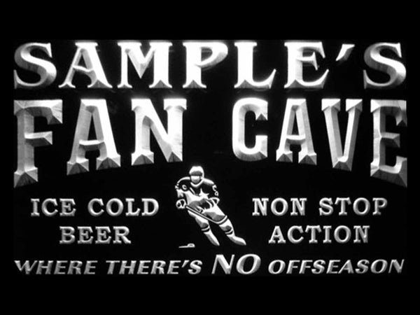 ADVPRO Name Personalized Custom Hockey Fan Cave Bar Beer Neon Sign st4-tg-tm - White