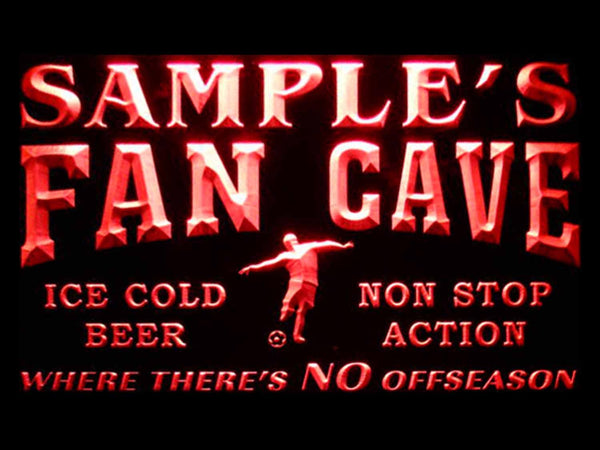 ADVPRO Name Personalized Custom Bar Soccer Football Fan Cave Man Beer Neon Sign st4-th-tm - Red