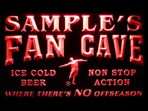 ADVPRO Name Personalized Custom Bar Soccer Football Fan Cave Man Beer Neon Sign st4-th-tm - Red