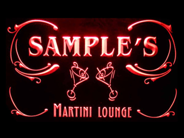 ADVPRO Name Personalized Custom Martini Lounge Cocktails Bar Wine Neon Light Sign st4-ti-tm - Red