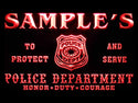 ADVPRO Name Personalized Custom Police Station Badge Bar Beer Neon Sign st4-tk-tm - Red