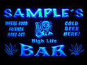 ADVPRO Name Personalized Custom Marijuana High Life Bar Beer Neon Sign st4-tp-tm - Blue