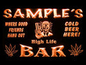 ADVPRO Name Personalized Custom Marijuana High Life Bar Beer Neon Sign st4-tp-tm - Orange