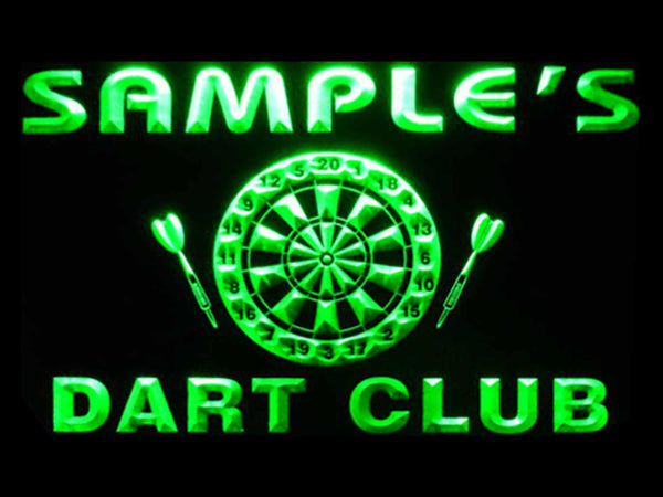 ADVPRO Name Personalized Custom Dart Club Bar Beer Neon Sign st4-ts-tm - Green