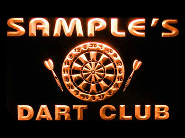 ADVPRO Name Personalized Custom Dart Club Bar Beer Neon Sign st4-ts-tm - Orange
