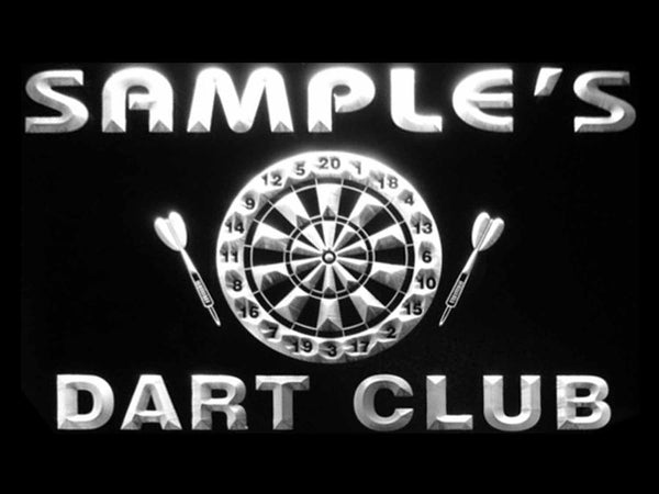 ADVPRO Name Personalized Custom Dart Club Bar Beer Neon Sign st4-ts-tm - White