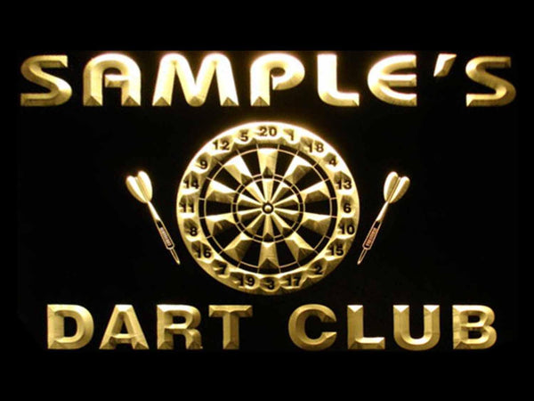 ADVPRO Name Personalized Custom Dart Club Bar Beer Neon Sign st4-ts-tm - Yellow