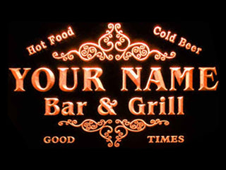 ADVPRO Name Personalized Custom Family Bar & Grill Beer Home Bar LED Neon Sign st4-u-tm - Orange