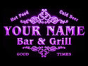 ADVPRO Name Personalized Custom Family Bar & Grill Beer Home Bar LED Neon Sign st4-u-tm - Purple