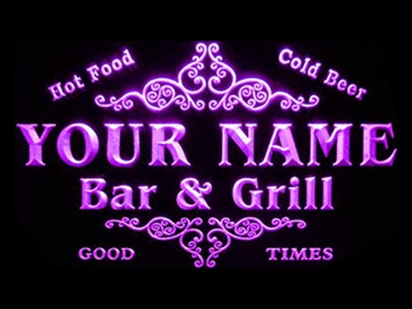 ADVPRO Name Personalized Custom Family Bar & Grill Beer Home Bar LED Neon Sign st4-u-tm - Purple