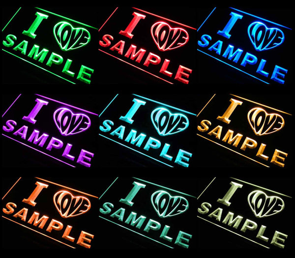 ADVPRO Name Personalized Custom I Love Series Neon Sign st4-v-tm - Multicolor