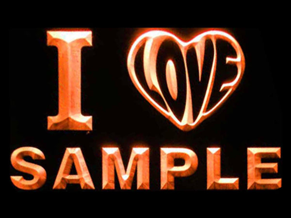 ADVPRO Name Personalized Custom I Love Series Neon Sign st4-v-tm - Orange