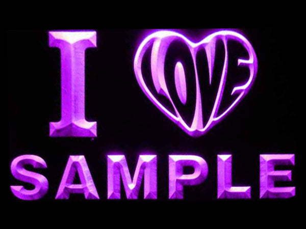 ADVPRO Name Personalized Custom I Love Series Neon Sign st4-v-tm - Purple