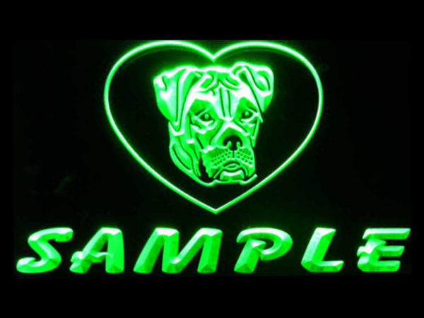 ADVPRO Name Personalized Custom American Bulldog Dog House Home Neon Sign st4-vb-tm - Green