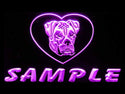 ADVPRO Name Personalized Custom American Bulldog Dog House Home Neon Sign st4-vb-tm - Purple