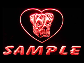 ADVPRO Name Personalized Custom American Bulldog Dog House Home Neon Sign st4-vb-tm - Red