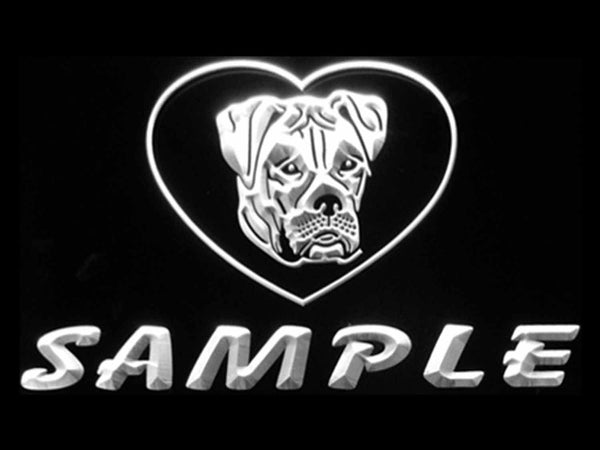 ADVPRO Name Personalized Custom American Bulldog Dog House Home Neon Sign st4-vb-tm - White