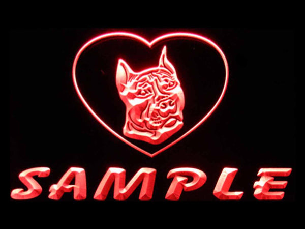 ADVPRO Name Personalized Custom Pit Bull Dog House Home Neon Sign st4-vd-tm - Red