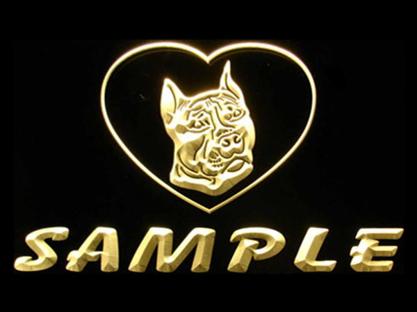 ADVPRO Name Personalized Custom Pit Bull Dog House Home Neon Sign st4-vd-tm - Yellow