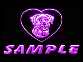 ADVPRO Name Personalized Custom Rottweiler Dog House Home Neon Sign st4-vf-tm - Purple