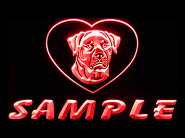 ADVPRO Name Personalized Custom Rottweiler Dog House Home Neon Sign st4-vf-tm - Red