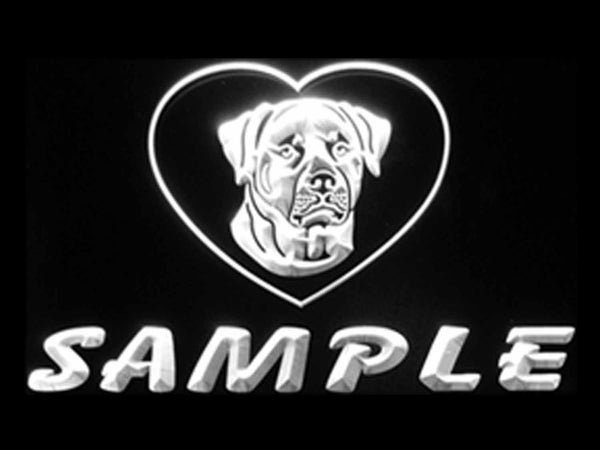 ADVPRO Name Personalized Custom Rottweiler Dog House Home Neon Sign st4-vf-tm - White