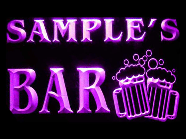 ADVPRO Name Personalized Custom Home Bar Beer Mugs Cheers Neon Sign st4-w-tm - Purple