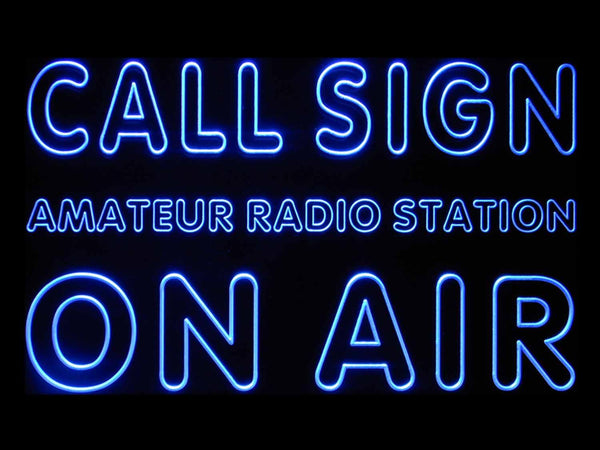 ADVPRO Custom Call Sign On Air Amateur Radio Station Led Neon Sign st4-wa-tm - Blue