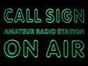 ADVPRO Custom Call Sign On Air Amateur Radio Station Led Neon Sign st4-wa-tm - Green