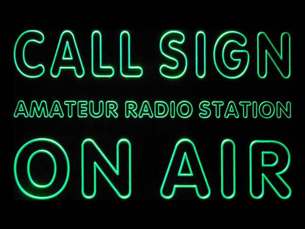 ADVPRO Custom Call Sign On Air Amateur Radio Station Led Neon Sign st4-wa-tm - Green