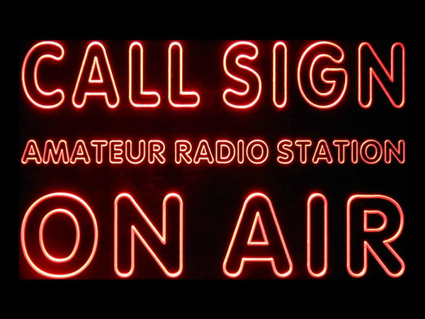 ADVPRO Custom Call Sign On Air Amateur Radio Station Led Neon Sign st4-wa-tm - Red