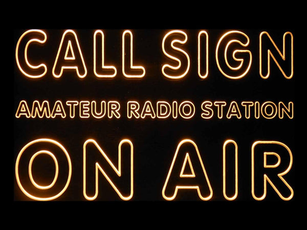 ADVPRO Custom Call Sign On Air Amateur Radio Station Led Neon Sign st4-wa-tm - Yellow