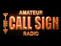ADVPRO Custom Amateur Radio Your Call Sign Led Neon Sign st4-wb-tm - Orange