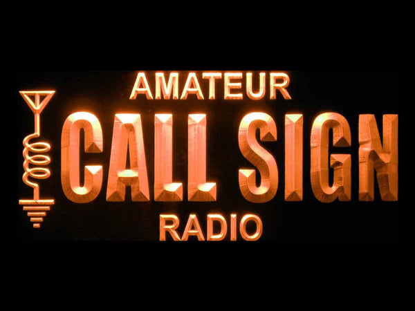 ADVPRO Custom Amateur Radio Your Call Sign Led Neon Sign st4-wb-tm - Orange