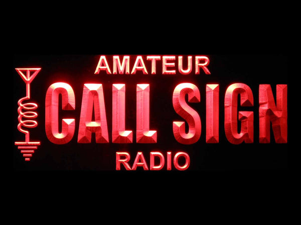 ADVPRO Custom Amateur Radio Your Call Sign Led Neon Sign st4-wb-tm - Red