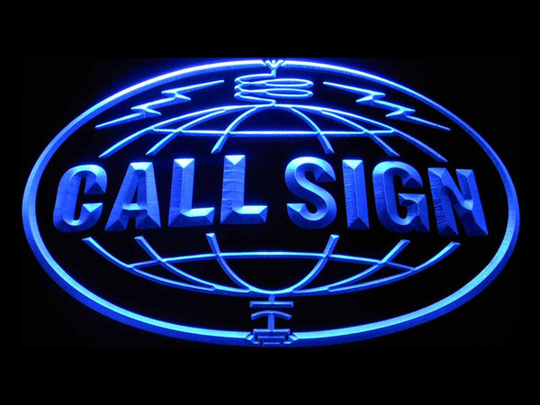 ADVPRO Custom Call Sign World Amateur Radio On Air Neon Sign st4-wc-tm - Blue