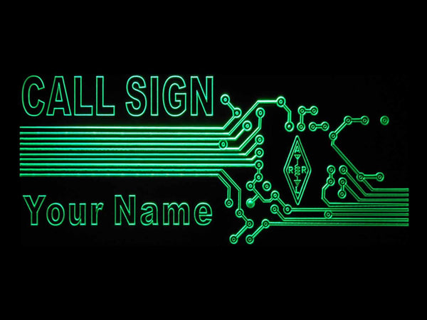 ADVPRO Your Name Call Sign Radio Led Neon Sign st4-wd-tm - Green