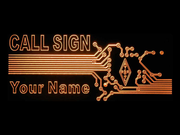 ADVPRO Your Name Call Sign Radio Led Neon Sign st4-wd-tm - Orange