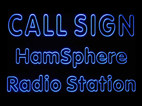 ADVPRO Custom Call Sign Hamsphere Radio Station Led Neon Sign st4-we-tm - Blue