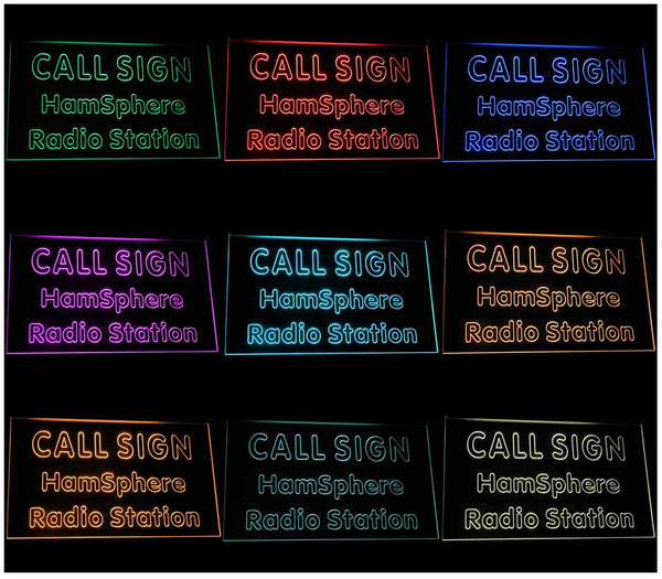 ADVPRO Custom Call Sign Hamsphere Radio Station Led Neon Sign st4-we-tm - Multicolor